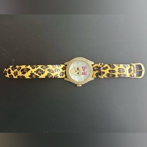 Betsey Johnson Leopard/Skull Watch (Needs New Batteries)